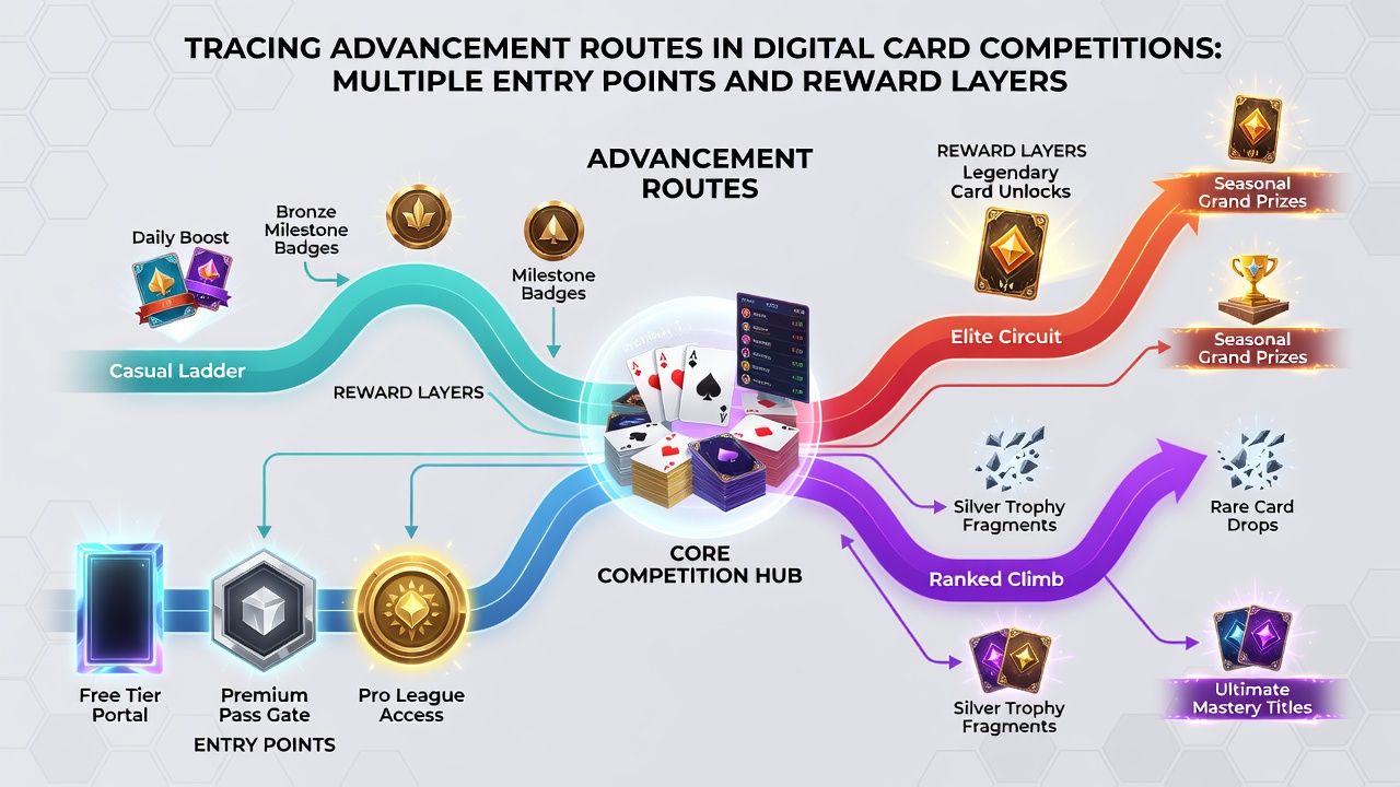 Visualisierung von Belohnungsebenen und Aufstiegsdynamiken in Kartenspiel-Apps